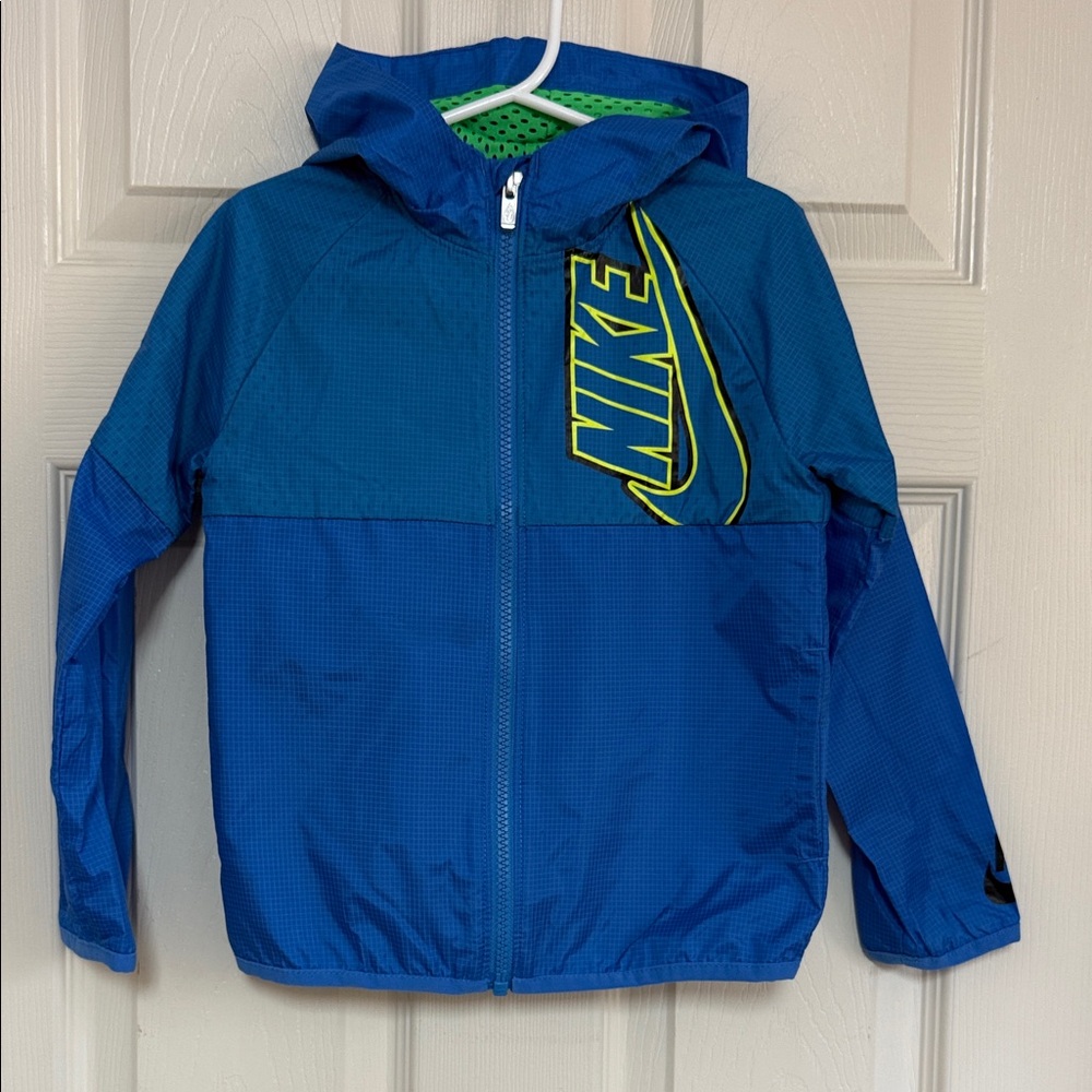 Nike Vibrant Blue Hooded Jacket. Unlined.